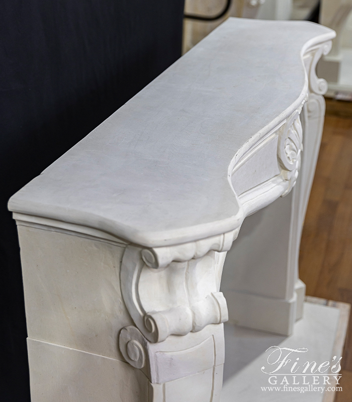 Marble Fireplaces  - French Themed Limestone Mantel - MFP-1916